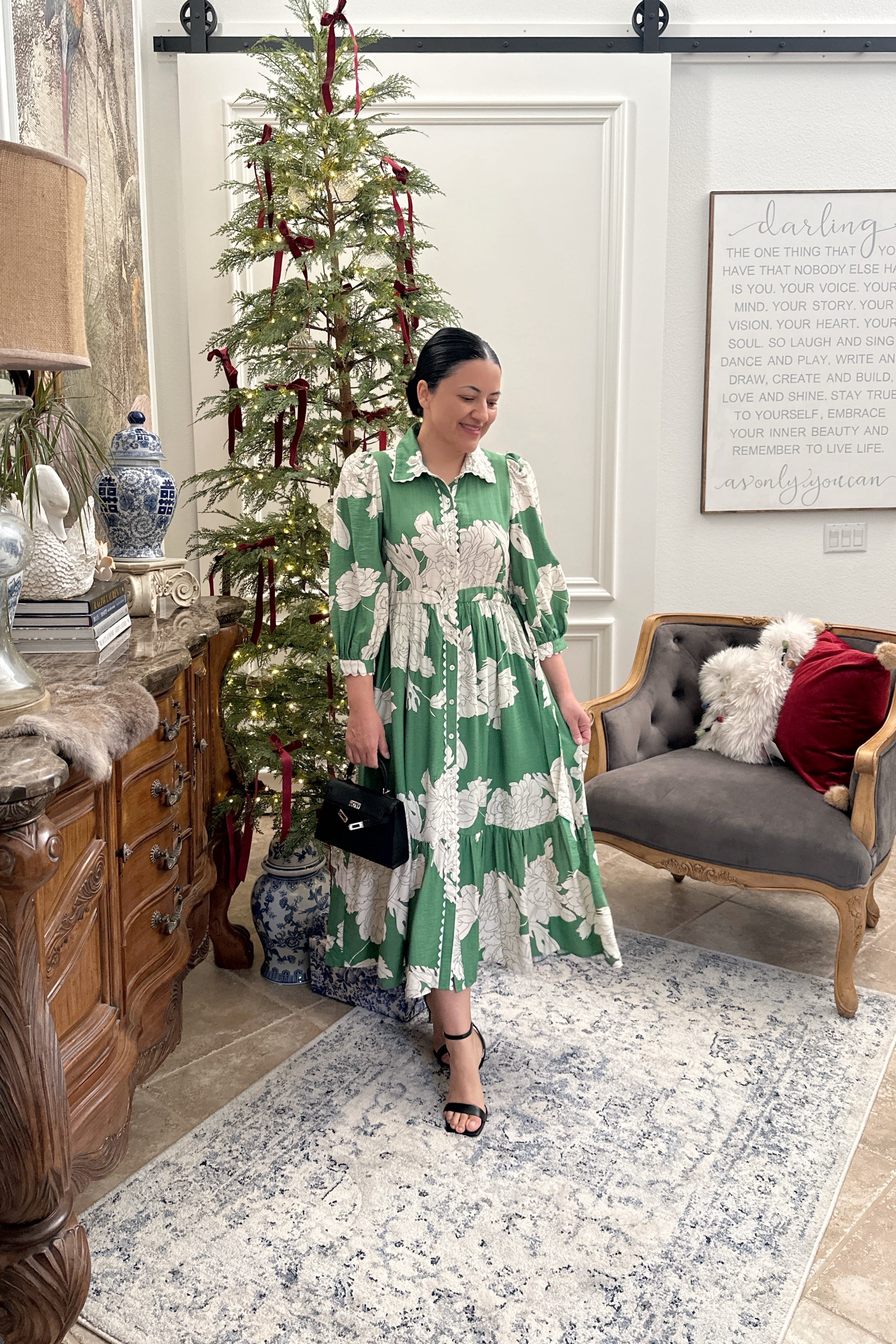 Lovisa Green Decroative Button Shirt & Skirt Set main image 1