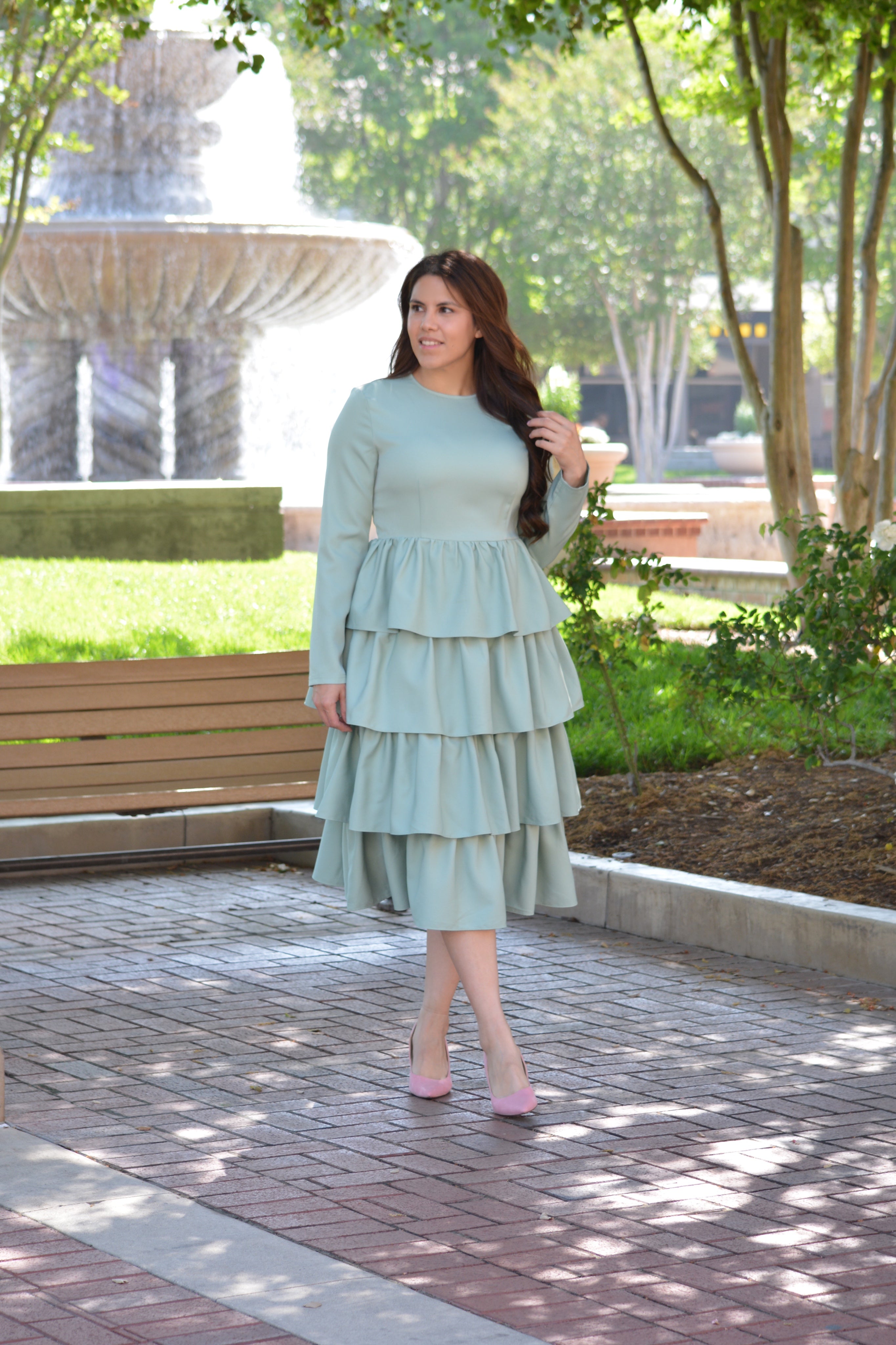 Almeria Dress Light Sage