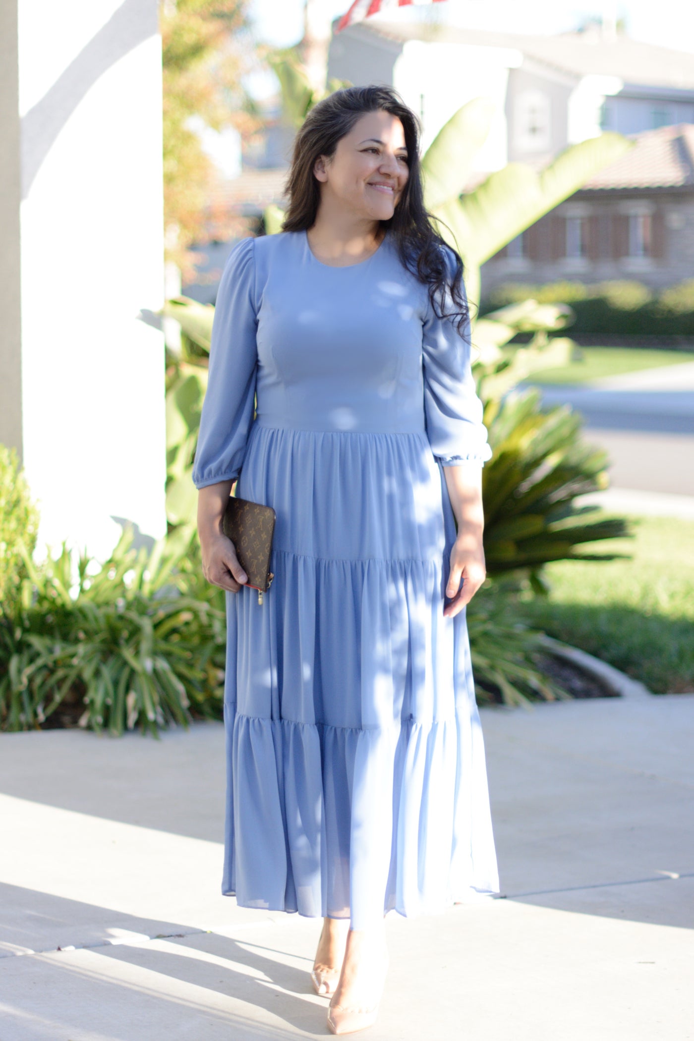Marbella Warm Classic Blue Maxi Dress