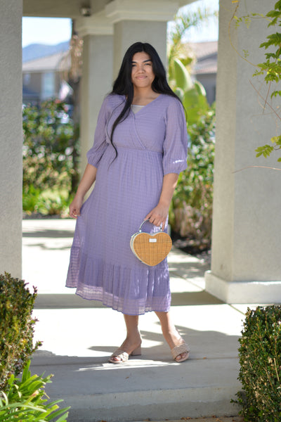 Bernadette Lavendar Textured Dress