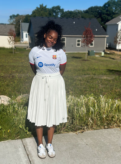 Patagonia Off White Pleated Athletic Skirt