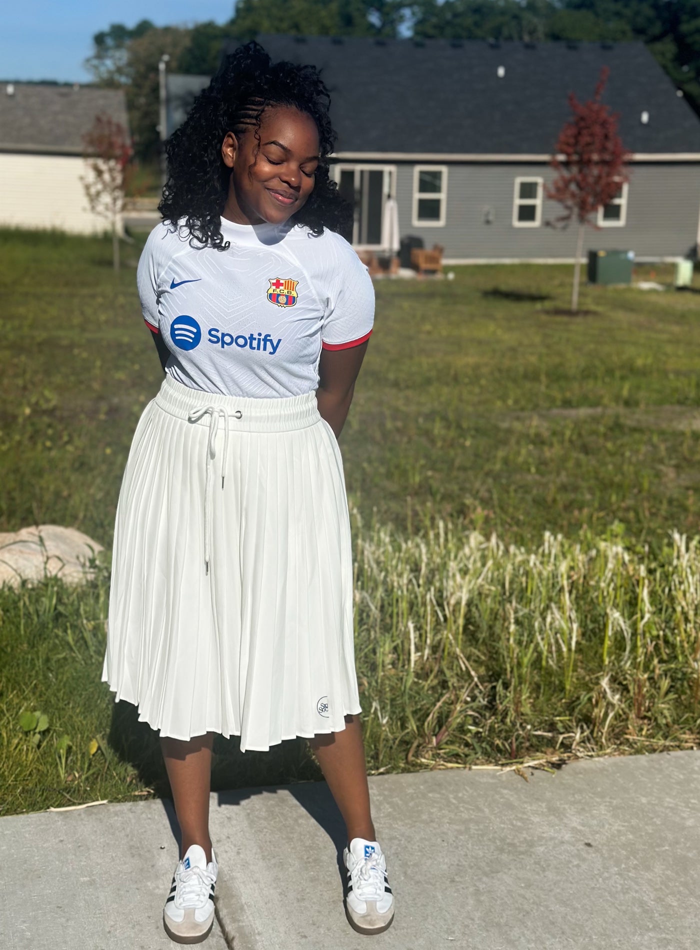 Patagonia Off White Pleated Athletic Skirt