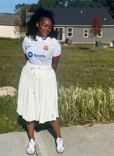 Patagonia Off White Pleated Athletic Skirt