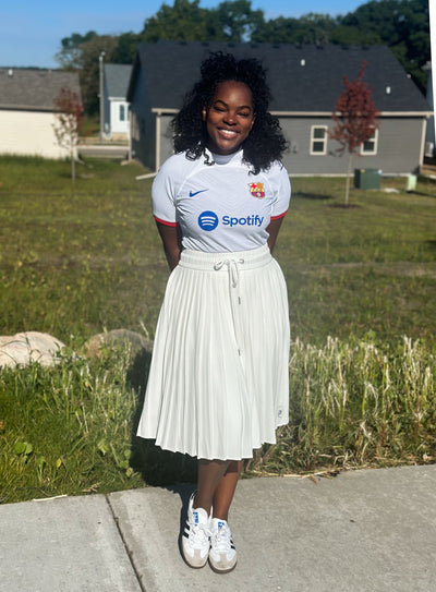 Patagonia Off White Pleated Athletic Skirt