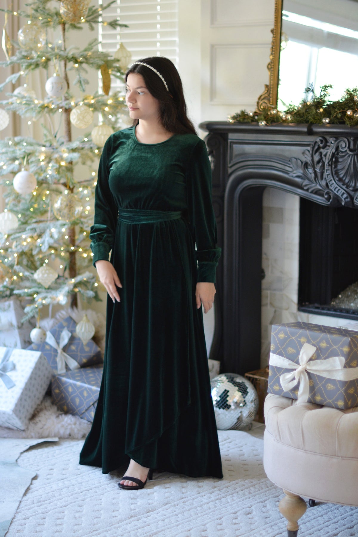 Cameo Emerald Green Velvet Maxi Dress – Skirt Society