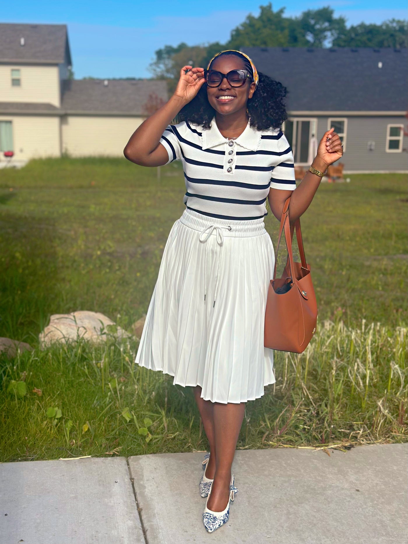 Patagonia Off White Pleated Athletic Skirt