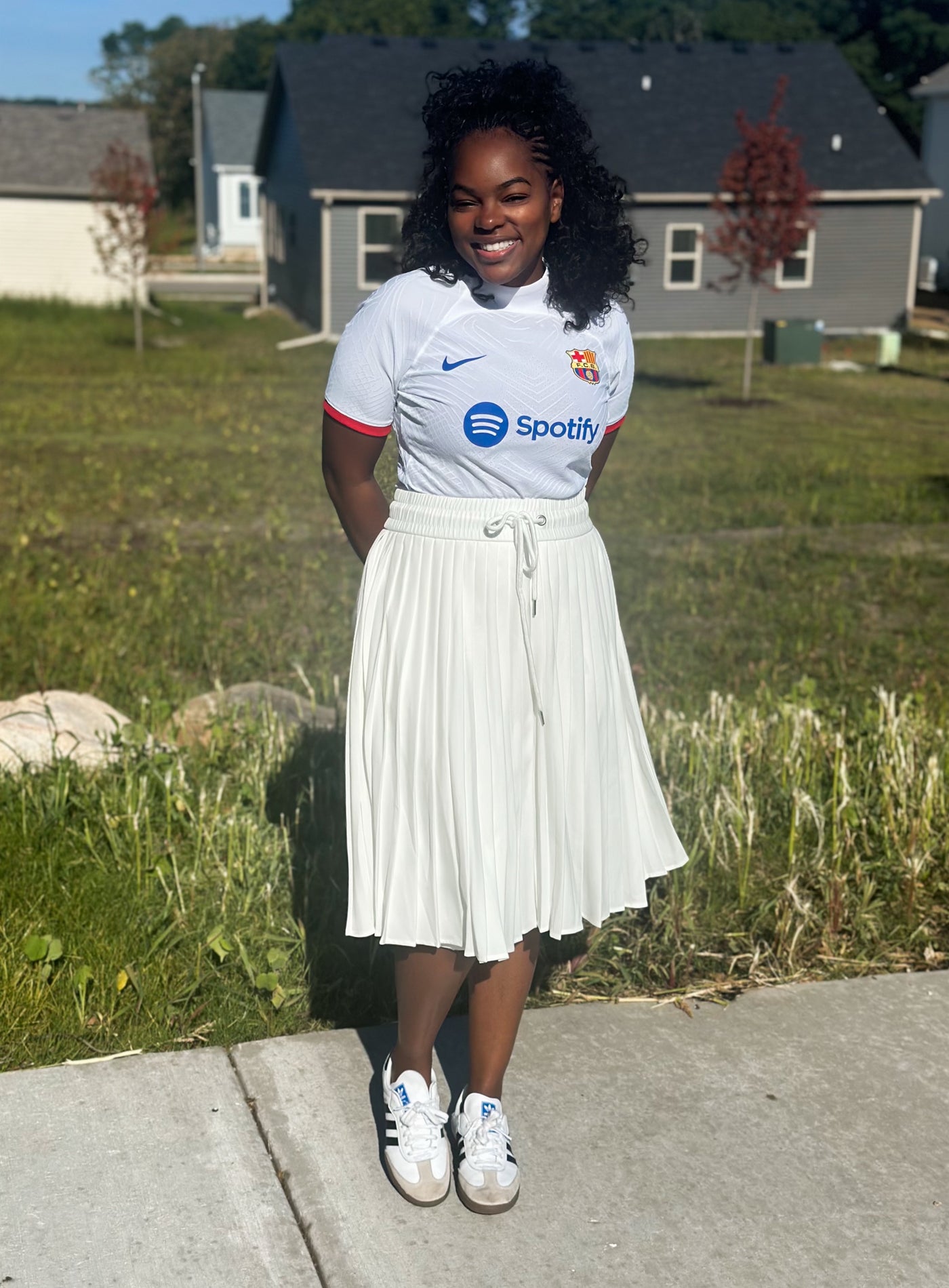 Patagonia Off White Pleated Athletic Skirt