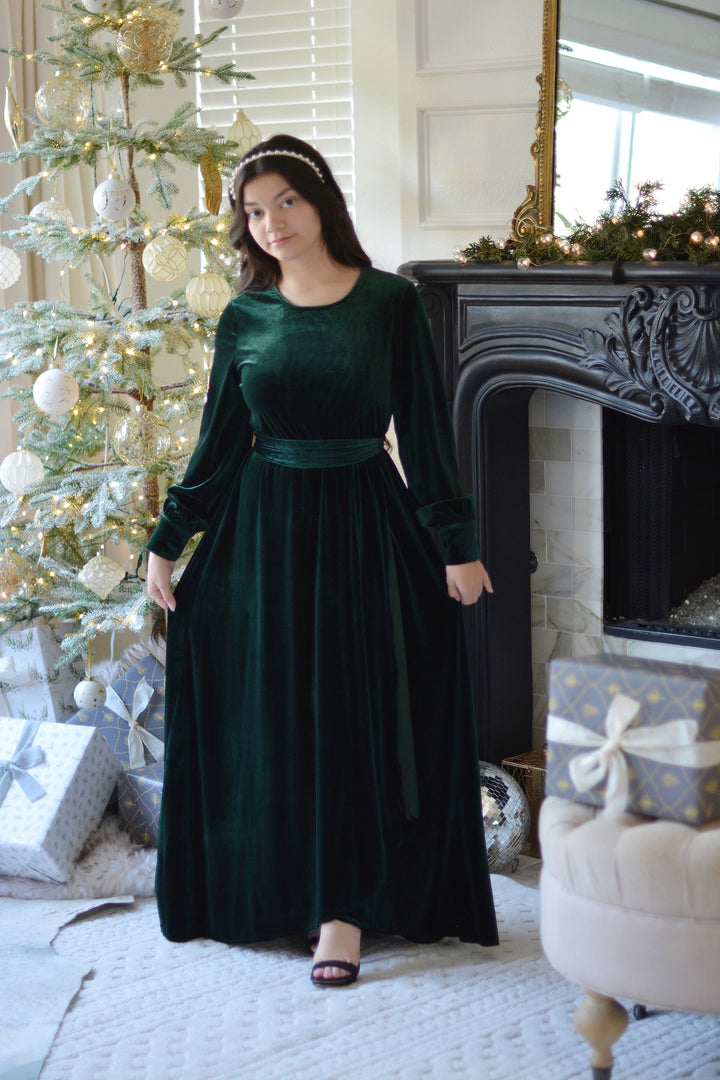 Cameo Emerald Green Velvet Maxi Dress – Skirt Society