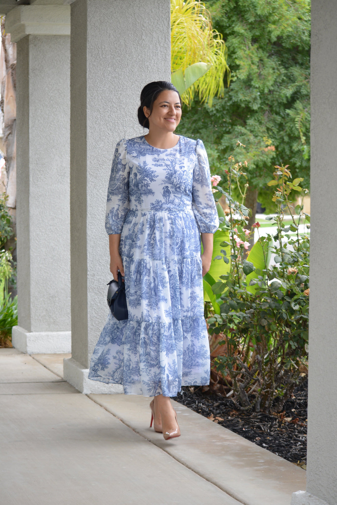 New Marbella Navy Toile Maxi Dress – Skirt Society
