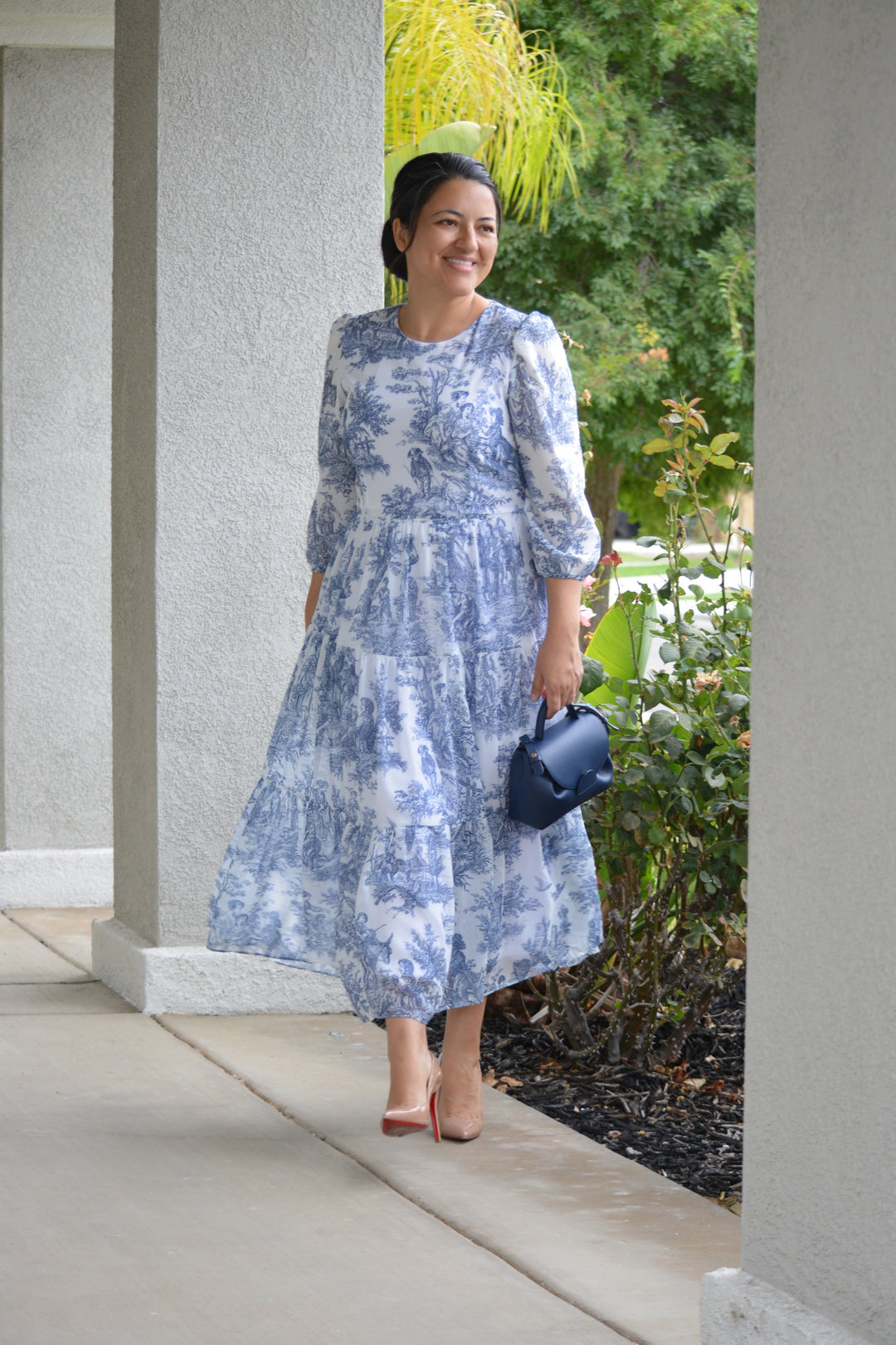 New Marbella Navy Toile Maxi Dress – Skirt Society