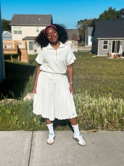 Patagonia Off White Pleated Athletic Skirt