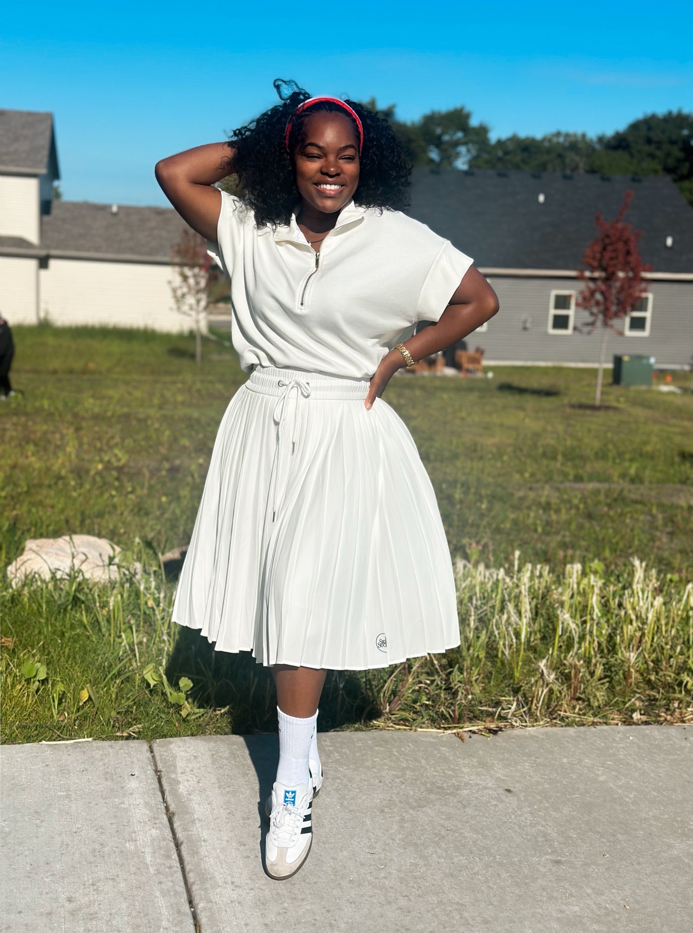 Patagonia Off White Pleated Athletic Skirt