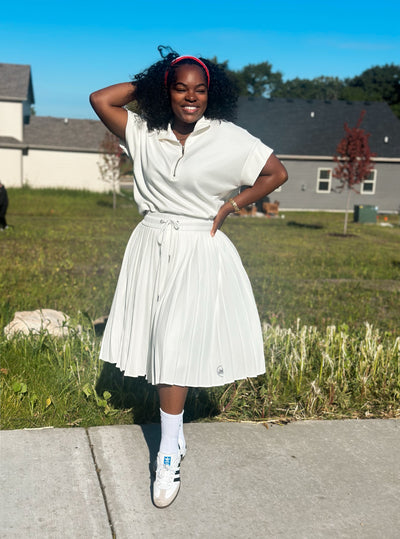 Patagonia Off White Pleated Athletic Skirt