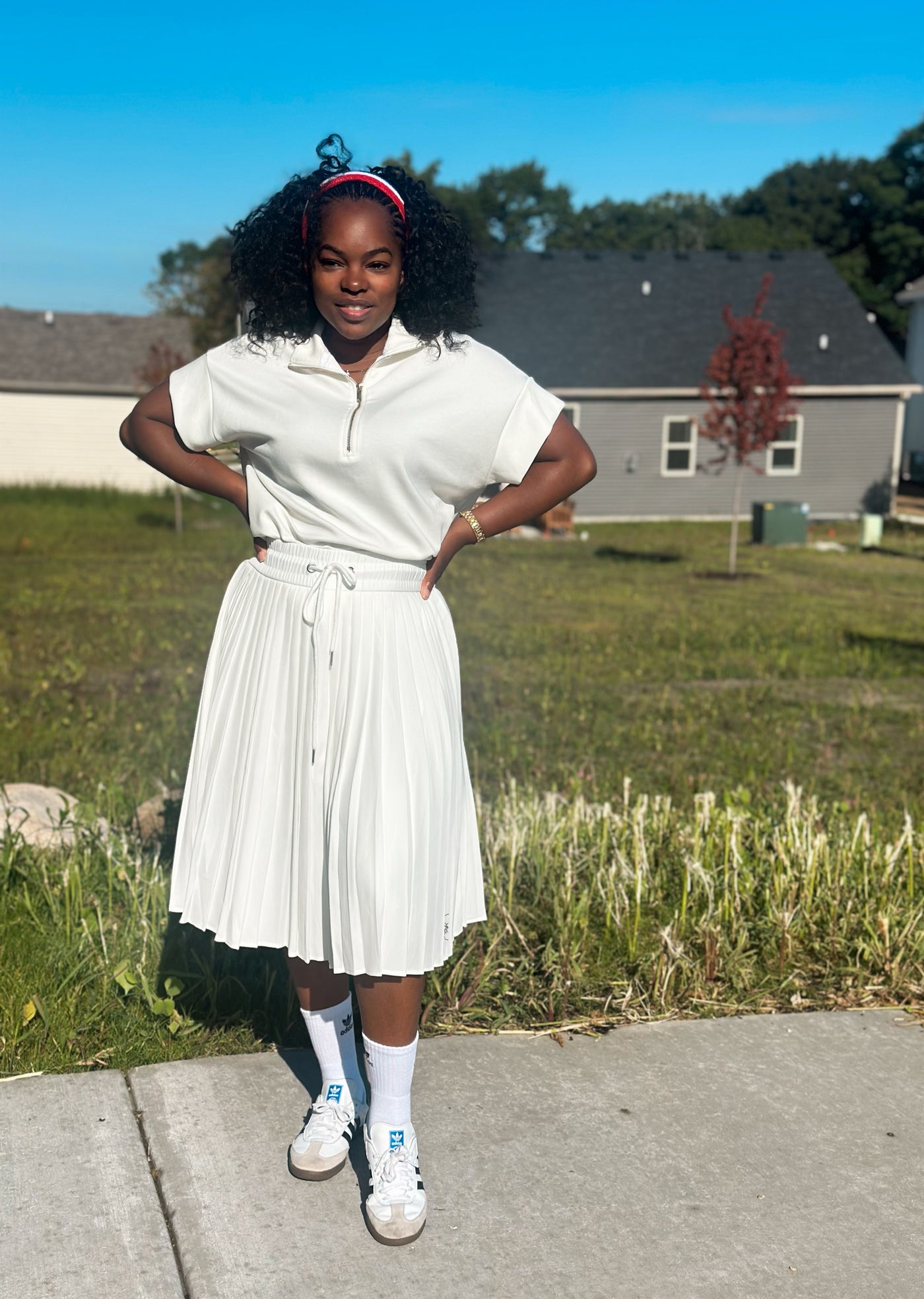 Patagonia Off White Pleated Athletic Skirt