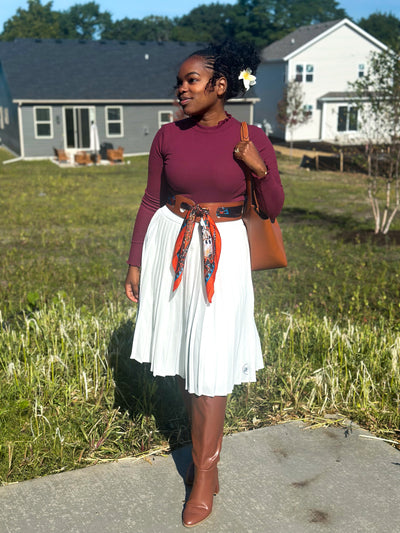 Patagonia Off White Pleated Athletic Skirt