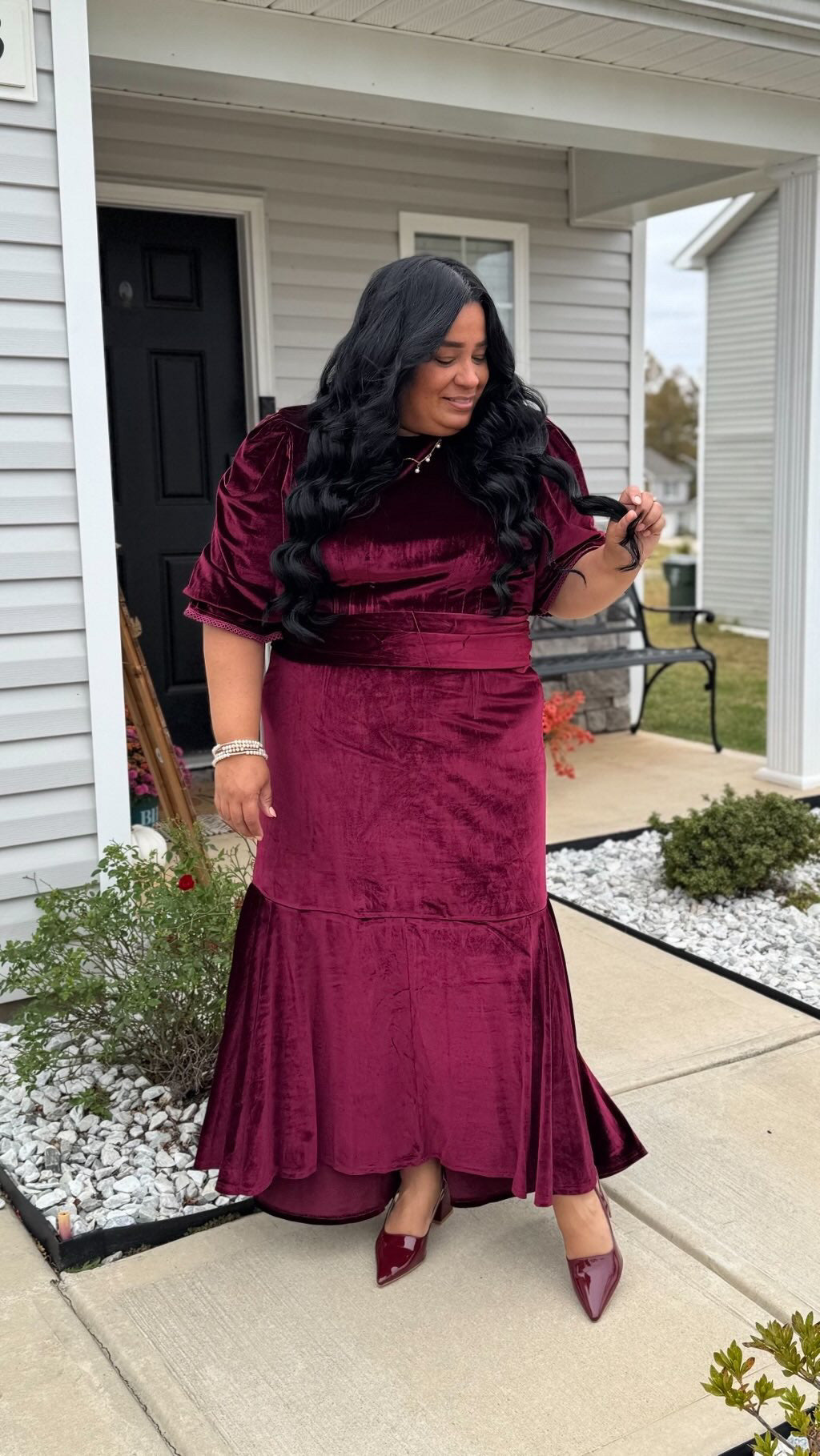 Montreal Burgundy Velvet Dress – Skirt Society