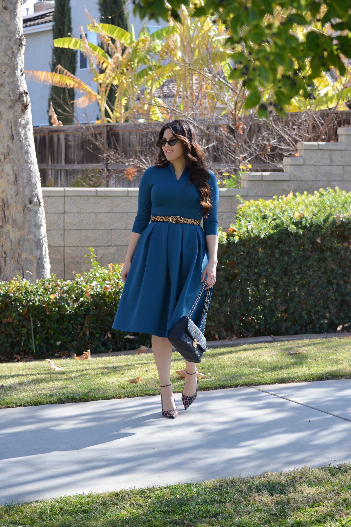 Santorini Teal Midi  Dress