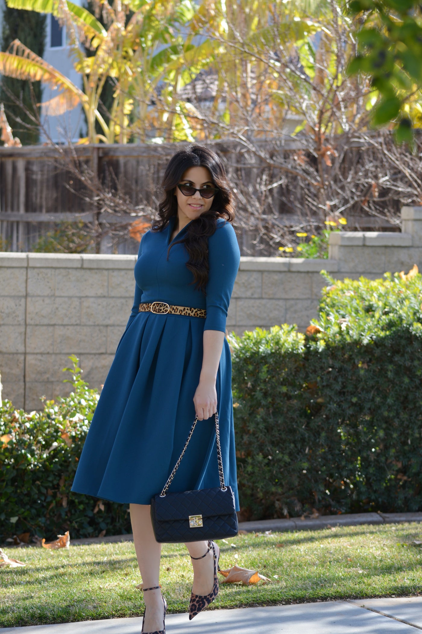 Santorini Teal Midi  Dress