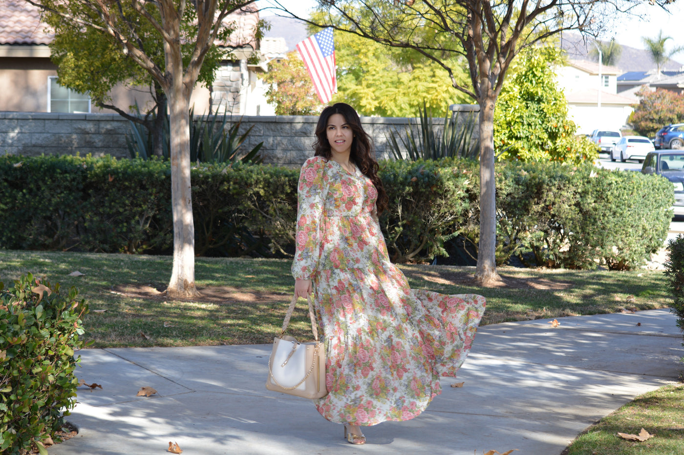 Sardinia Small Floral Maxi Dress