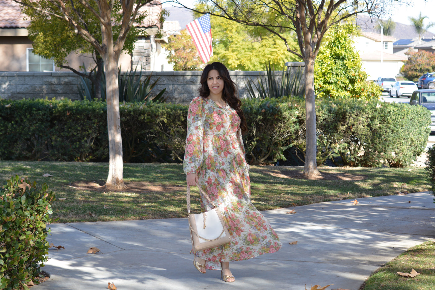 Sardinia Small Floral Maxi Dress