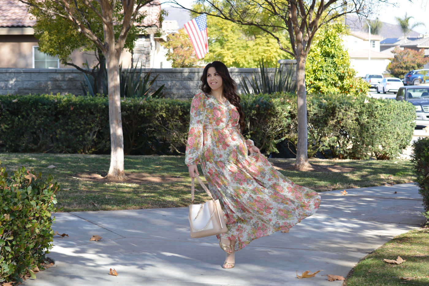 Sardinia Small Floral Maxi Dress