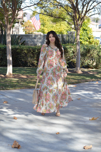 Sardinia Small Floral Maxi Dress