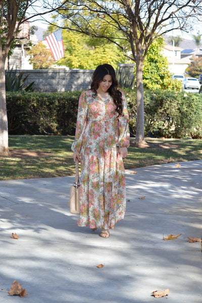 Sardinia Small Floral Maxi Dress