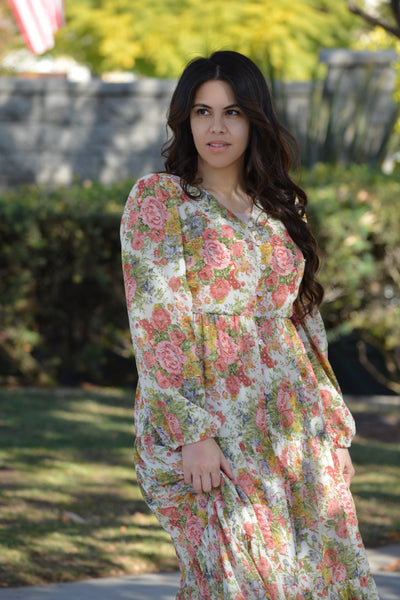 Sardinia Small Floral Maxi Dress