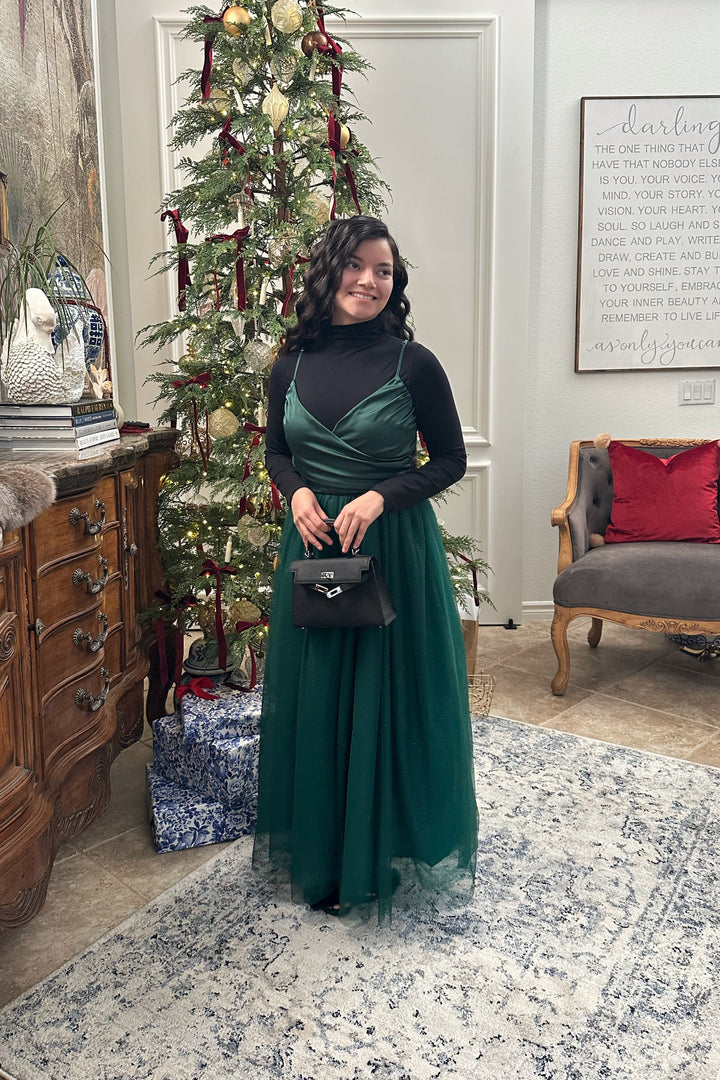 Zelie Emerald Green Tulle Dress – Skirt Society