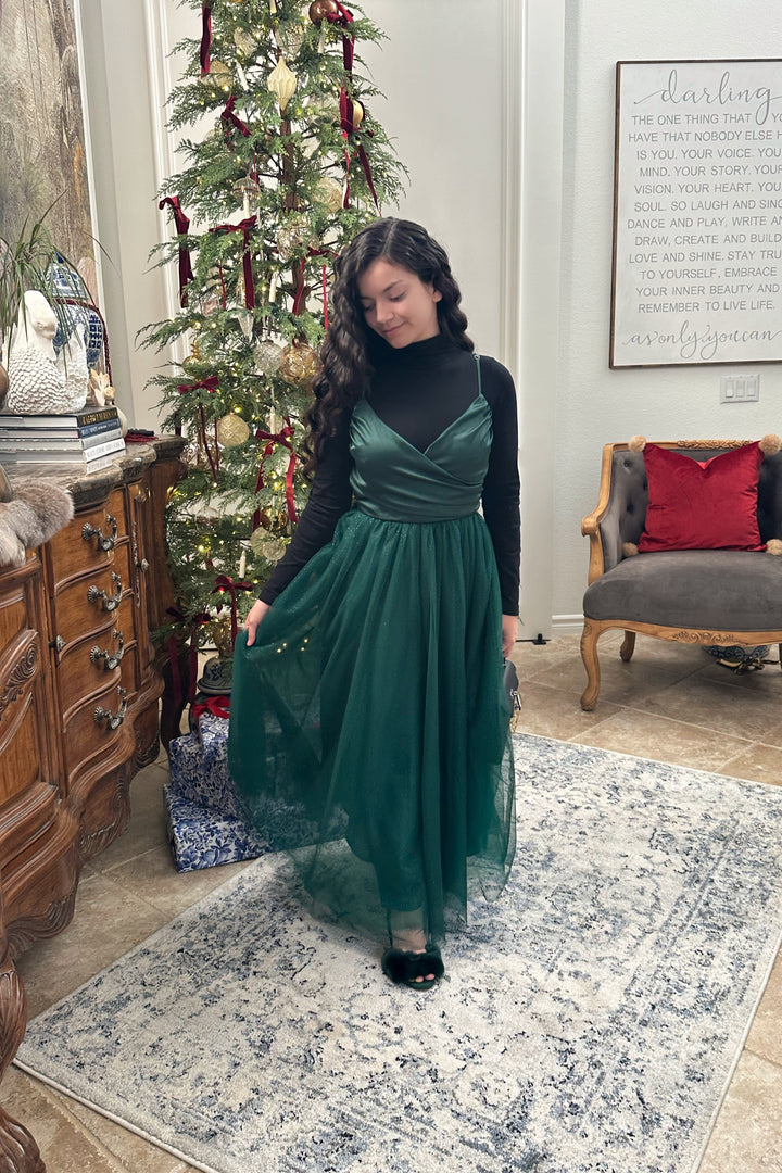 Zelie Emerald Green Tulle Dress – Skirt Society