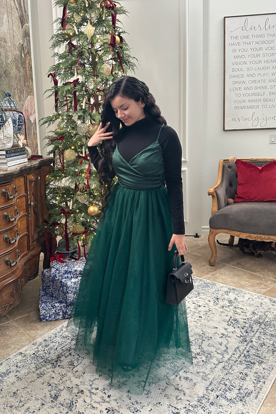 Zelie Emerald Green Tulle Dress – Skirt Society