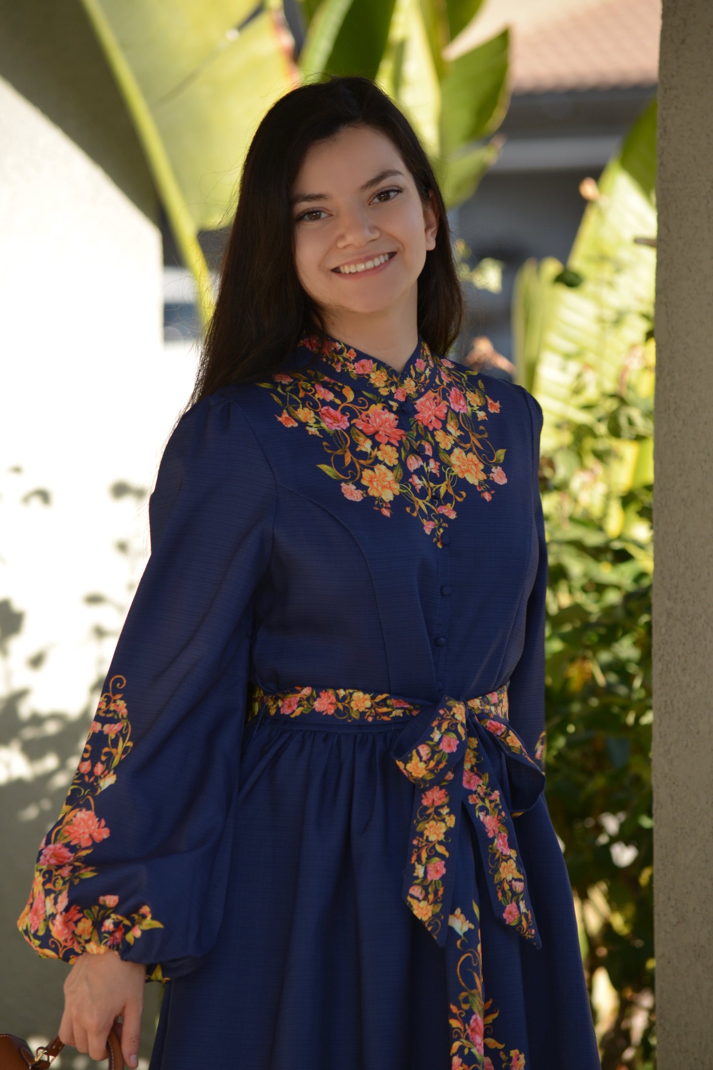 Winslet Navy Floral Dress