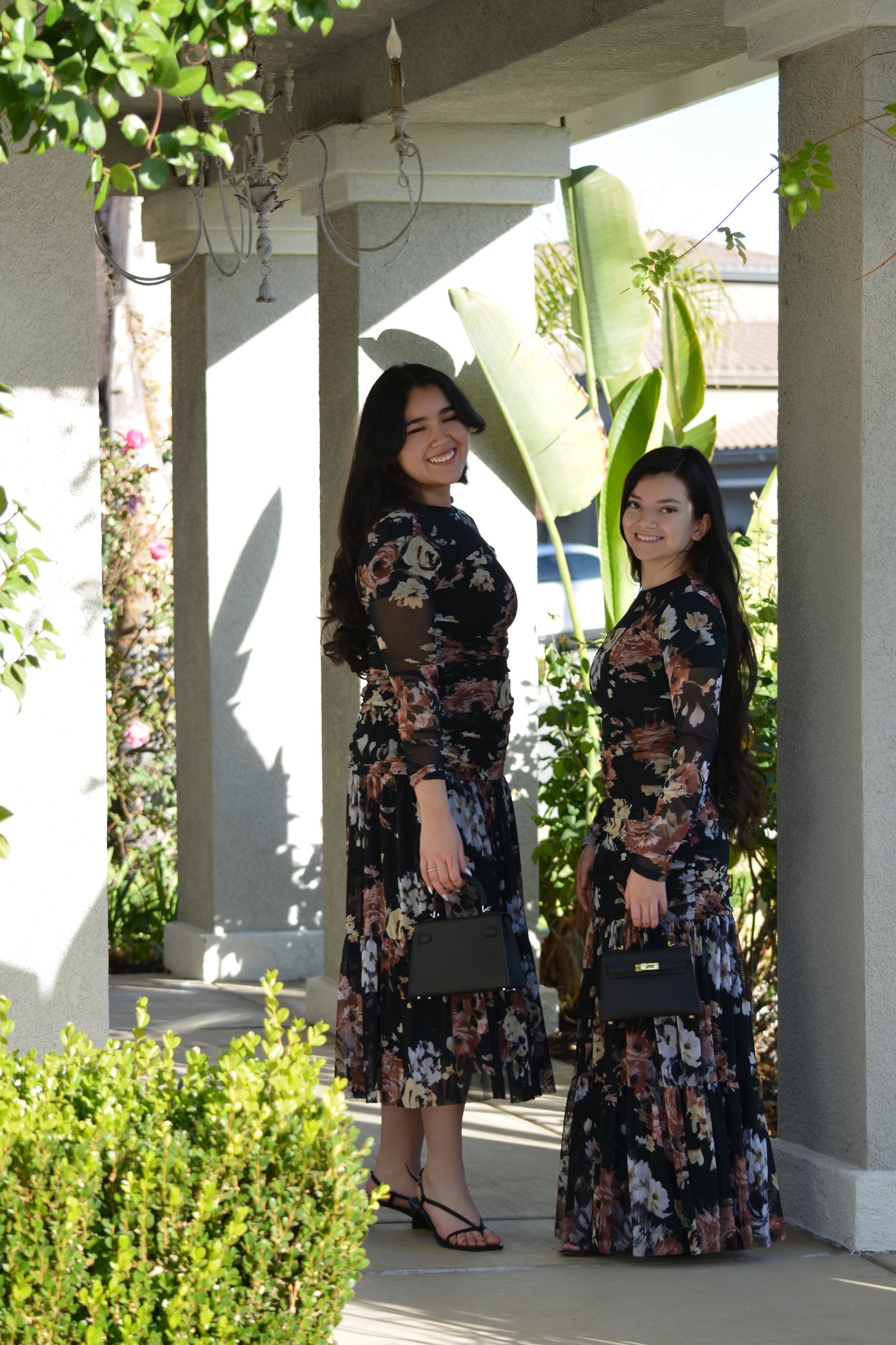 Rosaline Black Floral Dress