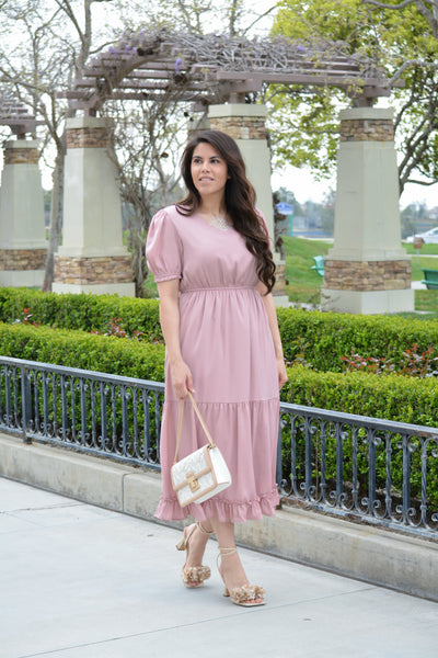 Guinevere Warm Pink Dress