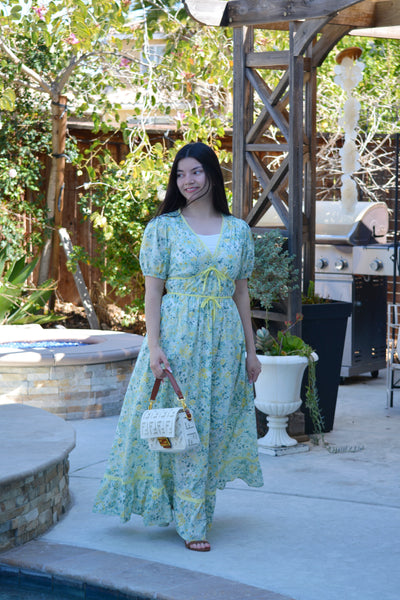 Billie Yellow Floral Maxi Dress