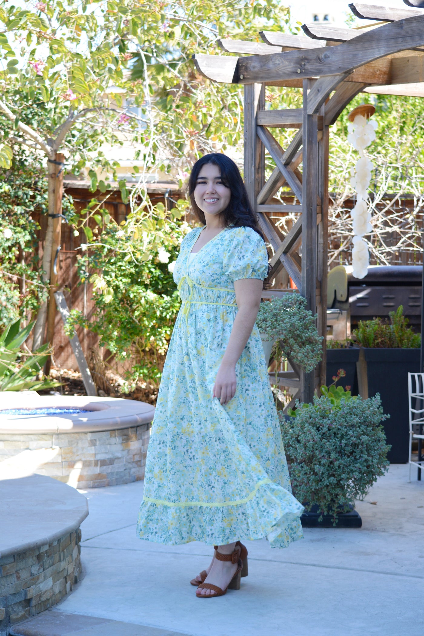 Billie Yellow Floral Maxi Dress