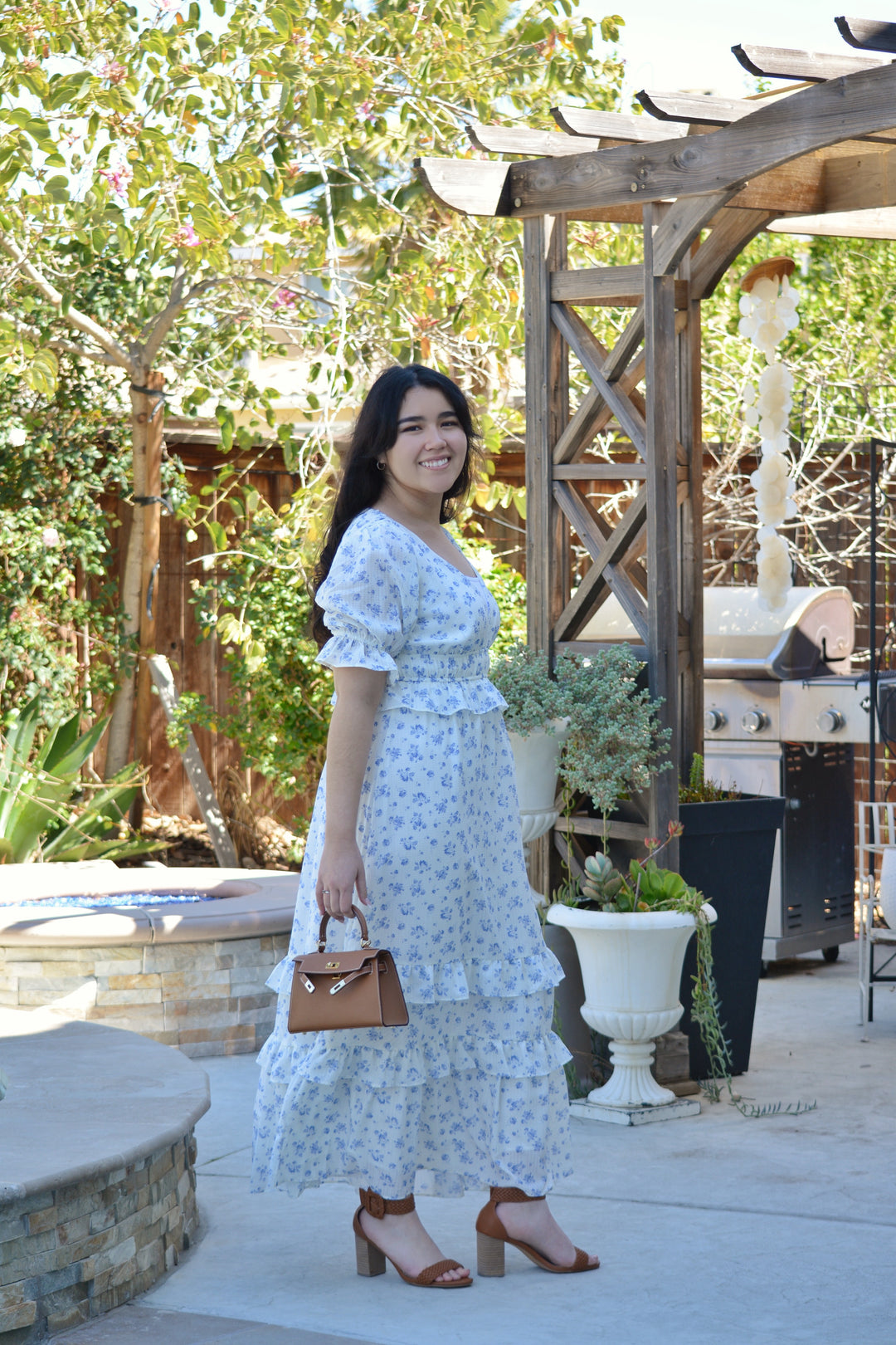 white floral cotton dress White Floral Cotton Dress
