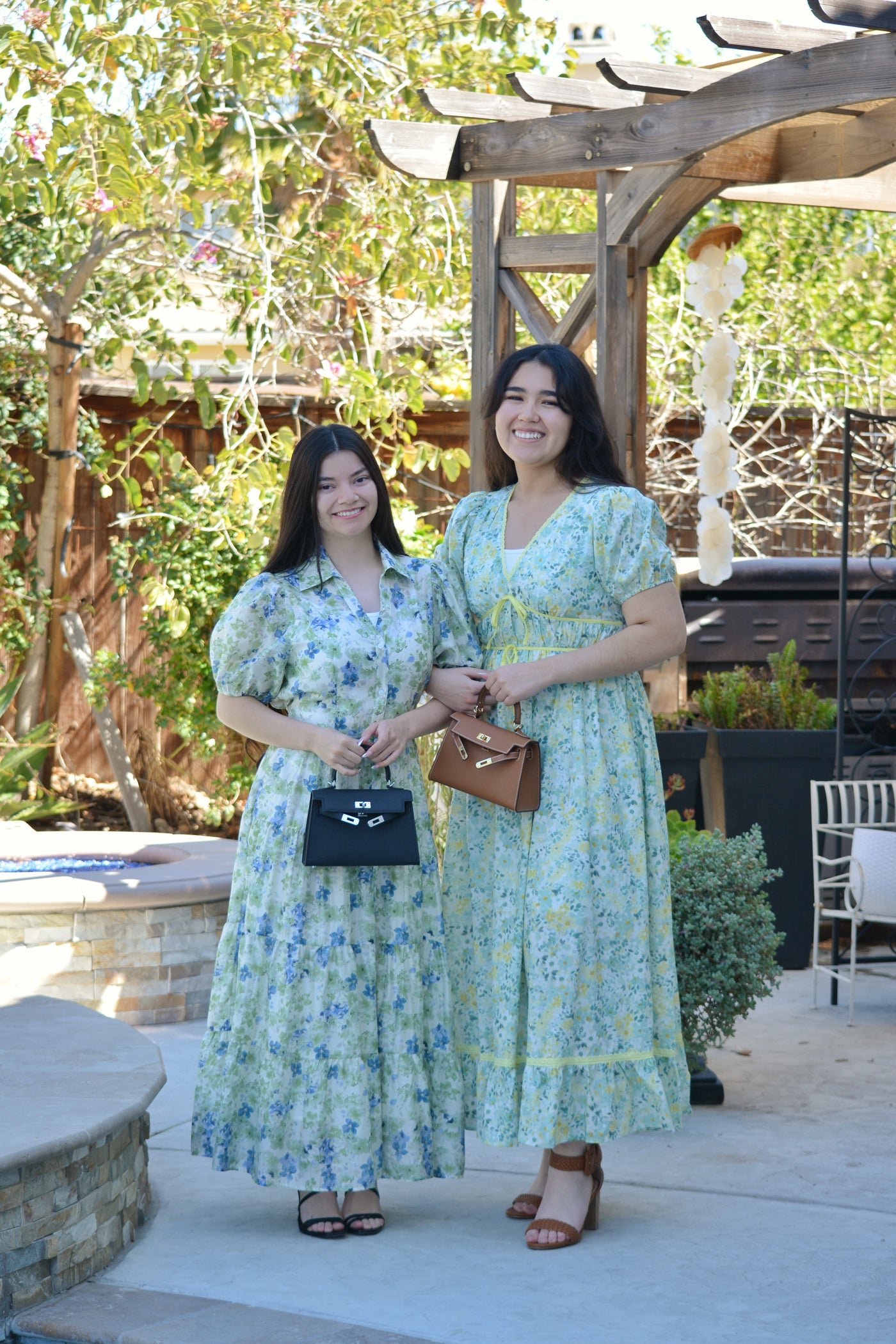 Georgia Blue floral Midi Dress