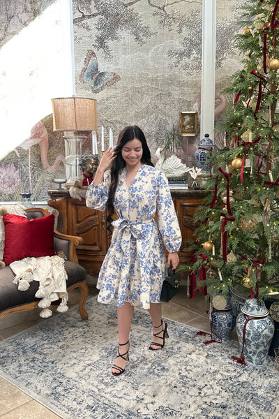 Beckett Cotton Blue Floral Dress