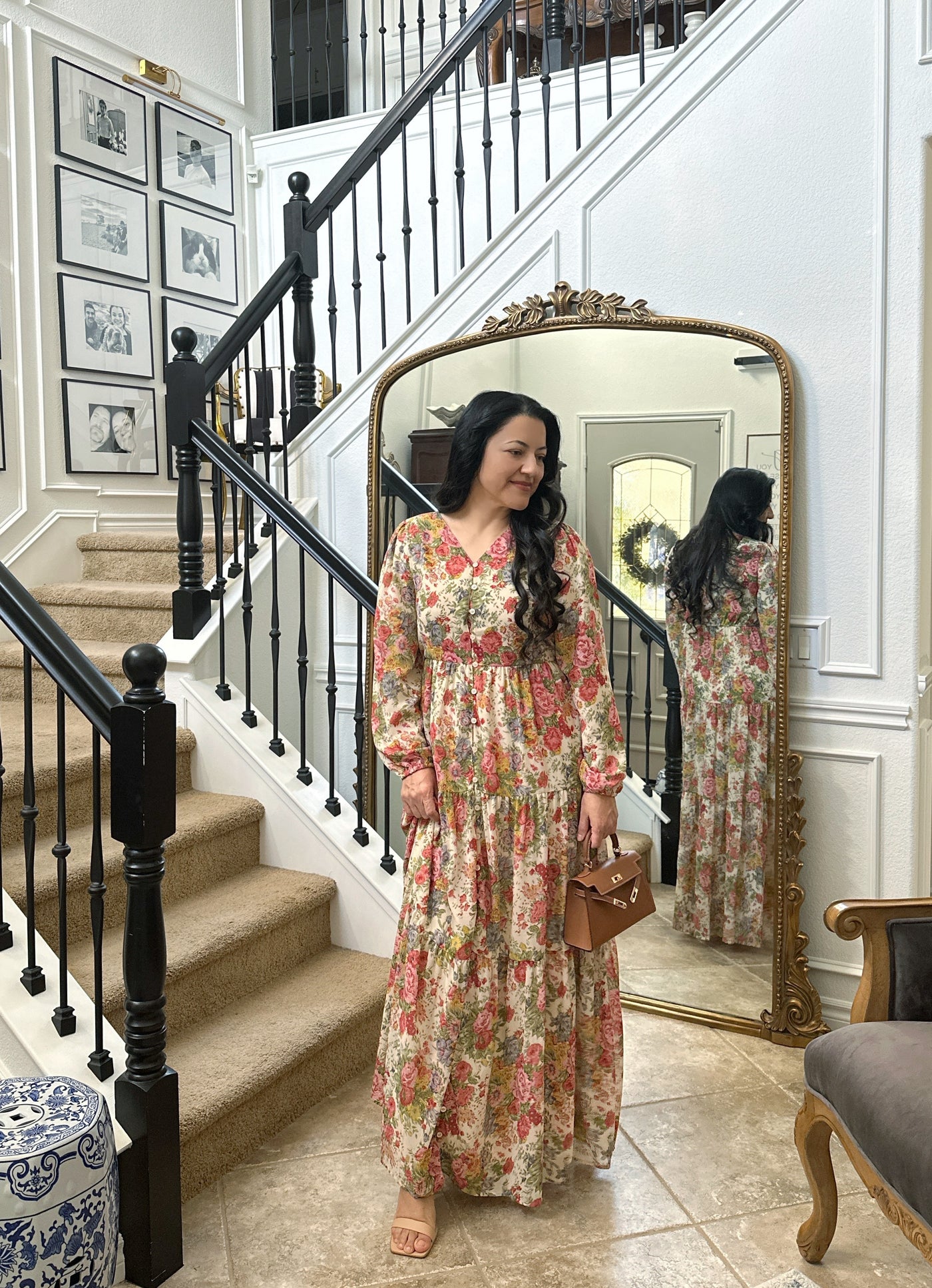 Sardinia Small Floral Maxi Dress