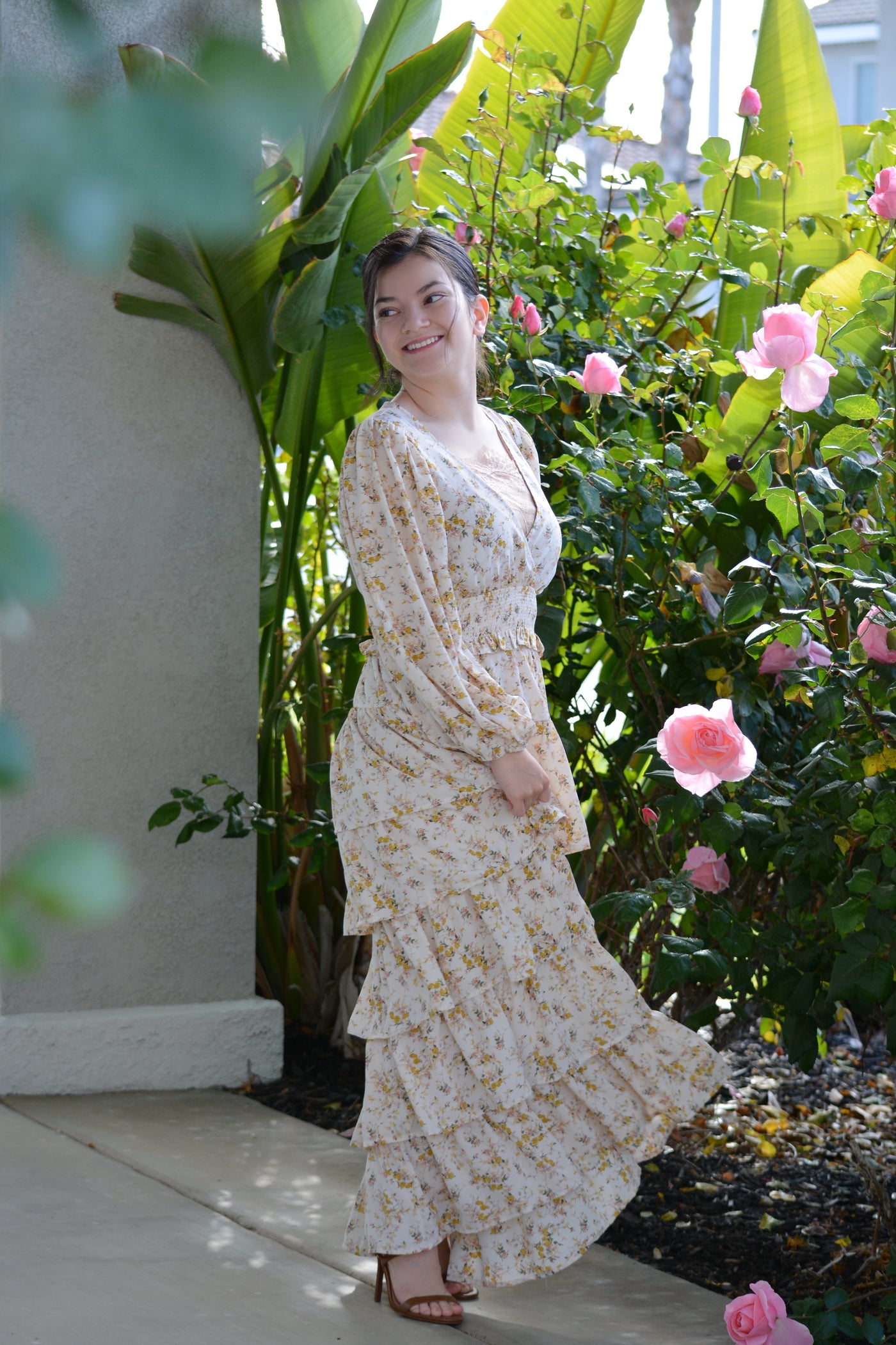 Rosemary Ruffled Floral Skirt