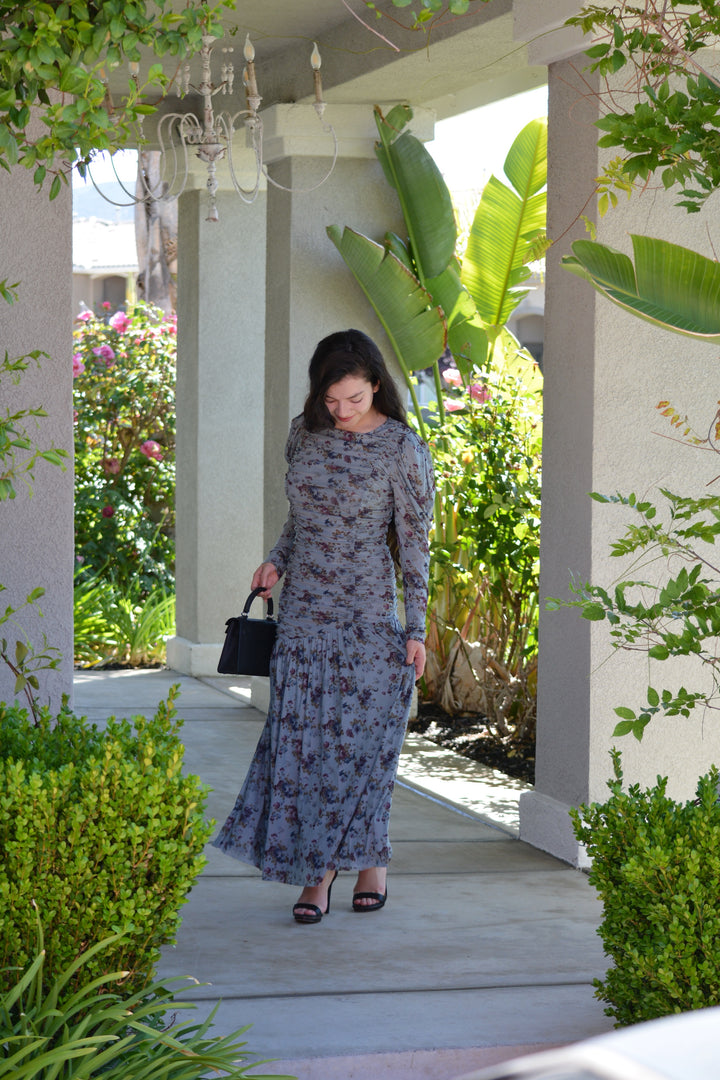 Sallie Mesh Floral Dress – Skirt Society