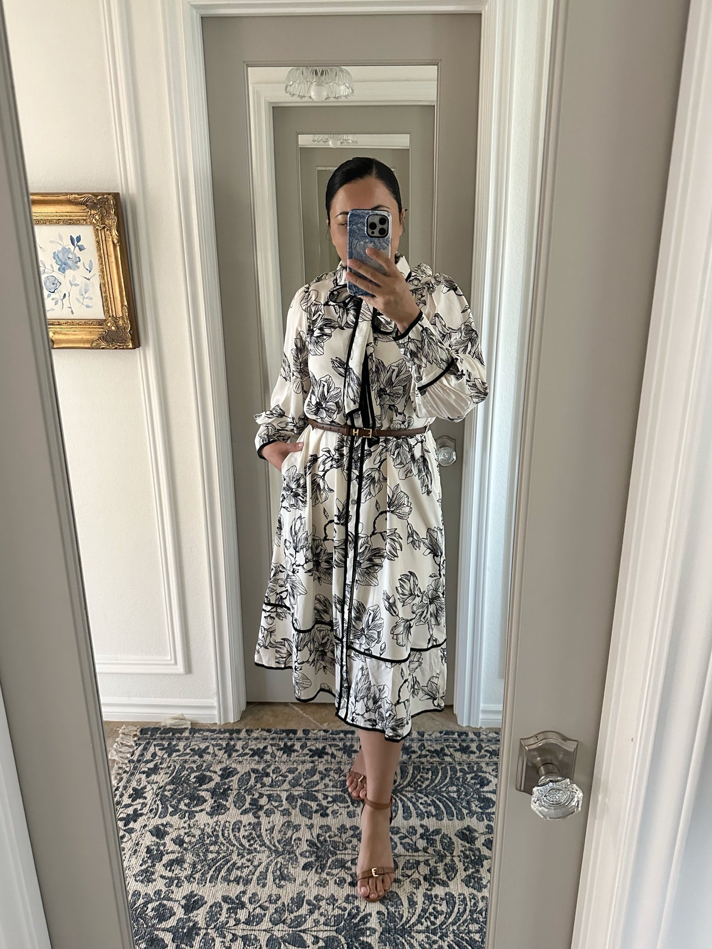 Meghan Cream Floral Dress