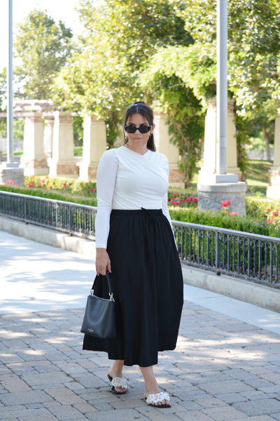 Brittany Black Maxi Skirt