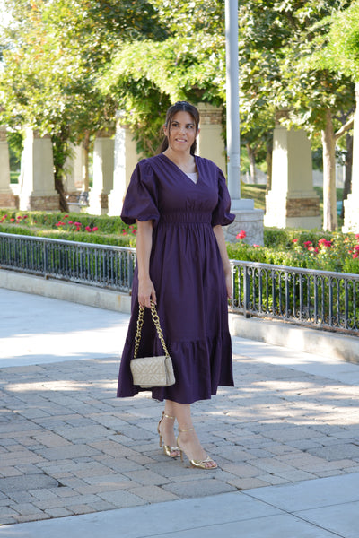 Ava Violet Cotton Dress