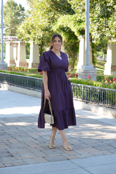 Ava Violet Cotton Dress