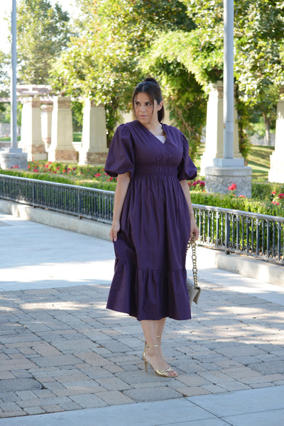 Ava Violet Cotton Dress