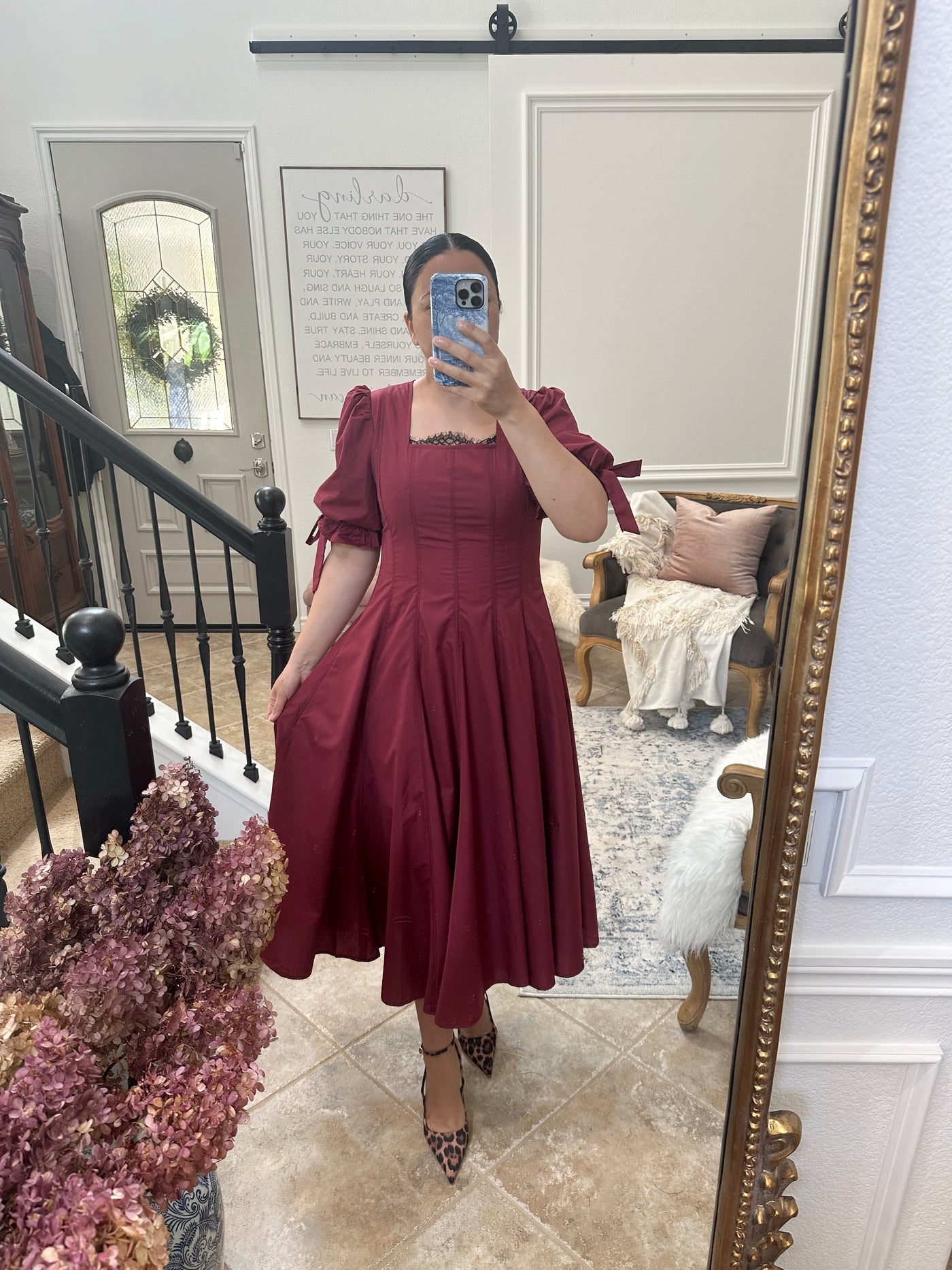 Siena Garnet Midi Dress