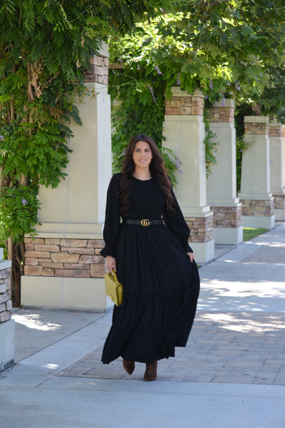 Amsterdam Black Emdroidered Maxi Dress