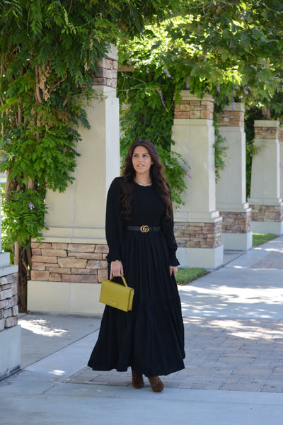 Amsterdam Black Emdroidered Maxi Dress